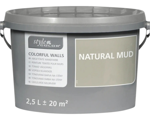 StyleColor Wandfarbe Natural Mud 2,5 Liter im Eimer für 20 Quadratmeter