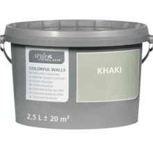 StyleColor Colorful Walls Wandfarbe im 2,5 Liter Eimer in der Farbe Khaki