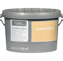 Eimer Style Color Wandfarbe im Farbton Sandstone, 2,5 Liter Gebinde für circa 20 Quadratmeter Wandfläche.