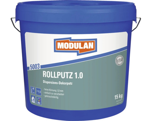 Modulan Rollputz 1.0 Dispersions-Dekorputz im 15 Kilogramm Eimer mit feiner Körnung