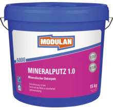 Modulan Mineralputz 1.0 Dekorputz im 15 Kilogramm Eimer mit 1,0 Millimeter Körnung für den Innenbereich.