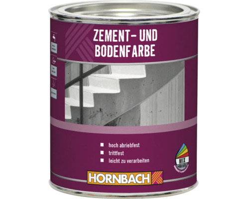 Dose Zement und Bodenfarbe fuer abriebfeste und trittfeste Bodenanstriche von Hornbach