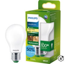 Philips UltraEfficient LED Lampe mit E27 Sockel, 7,3 Watt ersetzt 100 Watt, warmweißes Licht, dimmbar (Image AI modified or generated)