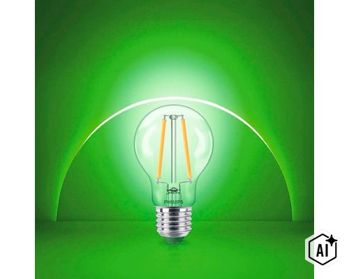 Philips LED Filament Lampe mit E27 Sockel (Image AI modified or generated)