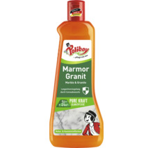 Poliboy Marmor und Granit Pflege für Natur und Kunststein, Flasche zur Reinigung und Versiegelung von Steinflächen mit Carnaubawachs.