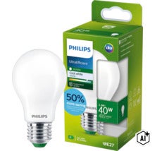 Philips UltraEfficient LED Lampe, E27 Sockel, 2,3 Watt ersetzt 40 Watt, 485 Lumen, neutralweißes Licht 4000 Kelvin, langlebig. (Image AI modified or generated)