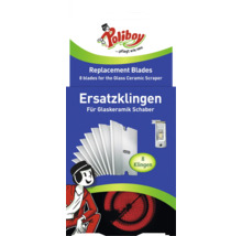 Poliboy Ersatzklingen für Glaskeramikschaber, Packung mit 8 Stück aus Metall für Kochfeldreinigung.