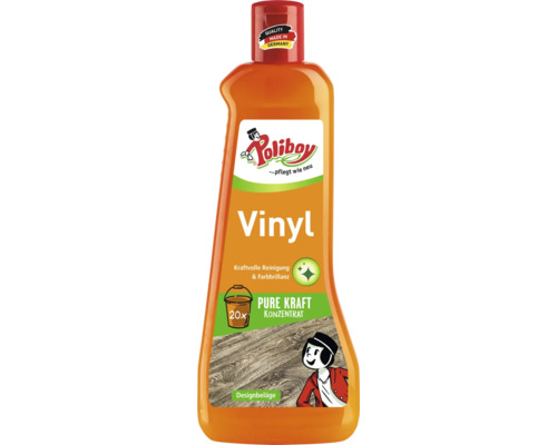 Poliboy Vinyl Reiniger Konzentrat für Designbeläge zur kraftvollen Reinigung und Farbauffrischung in der Kunststoffflasche Poliboy Vinyl Reiniger Konzentrat für Designbeläge zur kraftvollen Reinigung und Farbauffrischung in der Kunststoffflasche