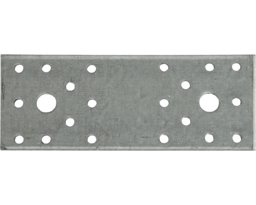 Rechteckiger Lochblechverbinder aus verzinktem Stahl zur stabilen Holzverbindung