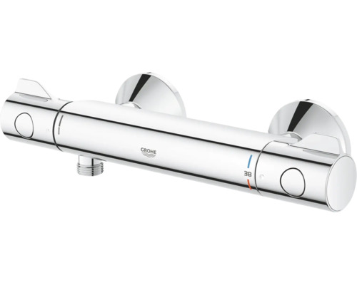 Grohe Thermostat Duschbatterie Wandmontage mit Sicherheitssperre bei 38 Grad Celsius