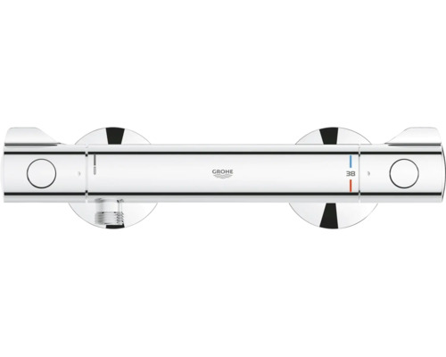 Grohe Thermostat Duscharmatur für Wandmontage mit Temperaturwahlbegrenzung bei 38 Grad Celsius