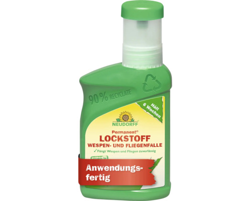 Neudorff Permanent Lockstoff für Wespen und Fliegenfalle anwendungsfertig in der Flasche zur zuverlässigen Insektenbekämpfung für 6 Wochen