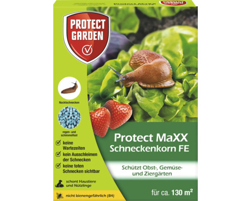 Protect Garden Protect MaXX Schneckenkorn FE gegen Nacktschnecken, schützt Obst, Gemüse und Zierpflanzen, für circa 130 Quadratmeter.