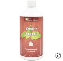 Biohelp Brennnessel Extrakt 1 Liter Flasche für gesundes Pflanzenwachstum und Stärkung im Garten (Image AI modified or generated)