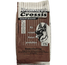 Vollmer's Crossis Hundefutter, 5 Kilogramm Packung mit Geflügel für ausgewachsene Hunde aller Rassen.