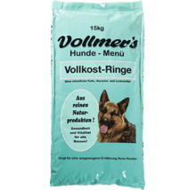Vollmer's Hunde Menü Vollkost Ringe Hundefutter 15 Kilogramm Trockenfutter mit natürlicher Zusammensetzung