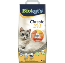 Biokat's Classic 3in1 Klumpstreu für Katzen in der 10 Liter Packung mit Hygieneformel für Geruchsbindung und feste Klumpenbildung.