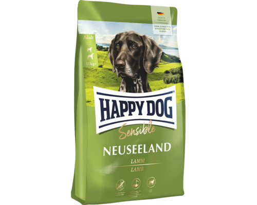 Packung Happy Dog Sensible Neuseeland Hundefutter mit Lamm 11 Kilogramm