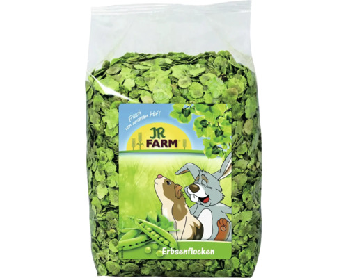 JR Farm Erbsenflocken Kleintierfutter in der Kunststoffverpackung