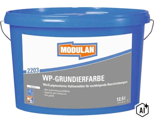 Modulan WP Grundierfarbe 12,5 Liter Eimer weiß pigmentierter Haftvermittler (Image AI modified or generated)