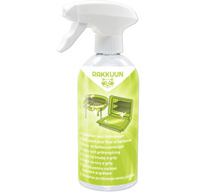 Rakkuun Backofen- und Grillreiniger in einer Sprühflasche für eine effektive Reinigung.