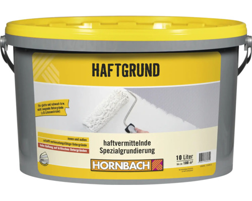 Haftgrund Spezialgrundierung von Hornbach im 10 Liter Eimer fuer innen und aussen zur Haftvermittlung auf glatten und nicht saugenden Untergruenden