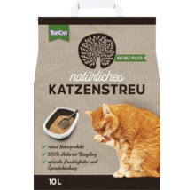 TopCAT natürliches Katzenstreu aus Holzpellets, 10 Liter Beutel für Katzenhygiene.