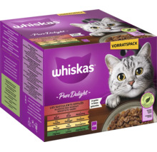 Whiskas Pure Delight Vorratspack Katzenfutter in Gelee, 24 Portionsbeutel