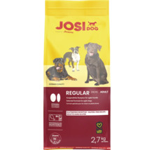 JosiDog Regular Trockenfutter für ausgewachsene Hunde, 2,7 kg Packung, glutenfreie Rezeptur aus deutscher Produktion.