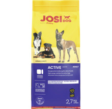JosiDog Active Hundefutter für aktive erwachsene Hunde, glutenfreie Rezeptur, 2,7 Kilogramm Beutel.