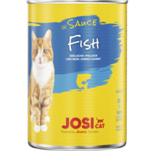 Josicat Katzennahrung in Soße mit Seelachs Dose für ausgewachsene Katzen