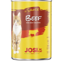 Dose Josi Cat Katzenfutter in Sauce mit Rind für ausgewachsene Katzen.