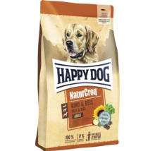 Happy Dog NaturCroq Rind und Reis Hundetrockenfutter für ausgewachsene Hunde in der Packung