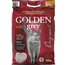 Golden Grey Original klumpenbildende Katzenstreu mit Babypuderduft, 14 Kilogramm