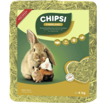 CHIPSI FARMLAND Kleintierstreu aus Naturstroh, 4 Kilogramm Packung, staubarm, saugstark und hygienisch für Kaninchen und Nager.