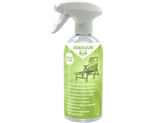 Kunststoff Intensivreiniger in der Sprühflasche zur Reinigung von Gartenmöbeln