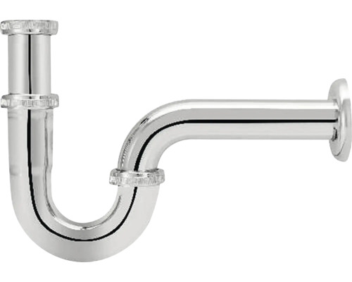 Geruchverschluss für Waschbecken aus verchromtem Metall in U-Form für den Sanitärbereich