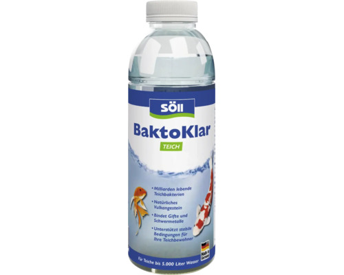 Söll BaktoKlar Teich Wasserpflege in der Kunststoffflasche zur Reinigung und Stabilisierung von Teichwasser für bis zu 5000 Liter.