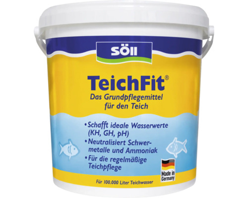 Söll TeichFit Grundpflegemittel für den Teich im Eimer zur Optimierung von Wasserwerten und Neutralisation von Schadstoffen für 100000 Liter