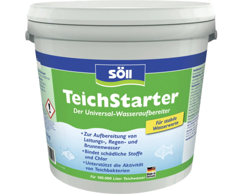Söll TeichStarter Wasseraufbereiter im 10 Kilogramm Eimer zur Aufbereitung von Teichwasser.