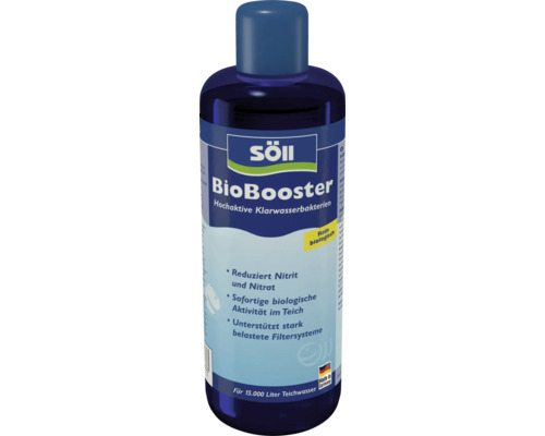 Söll BioBooster Teichpflege Mittel für klares Teichwasser mit hochaktiven Bakterien zur Reduzierung von Nitrit und Nitrat für 15000 Liter
