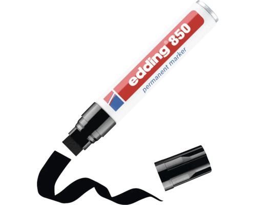 edding 850 Permanentmarker mit Keilspitze für dauerhafte Markierungen