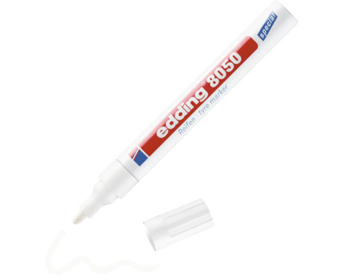 Edding 8050 Reifenmarker Stift zum Beschriften von Autoreifen mit abnehmbarer Kappe