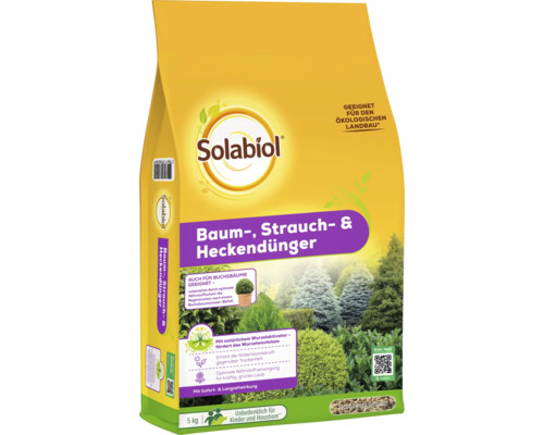 Solabiol Baum- Strauch- und Heckendünger 5 Kilogramm im Beutel für ökologischen Landbau geeignet