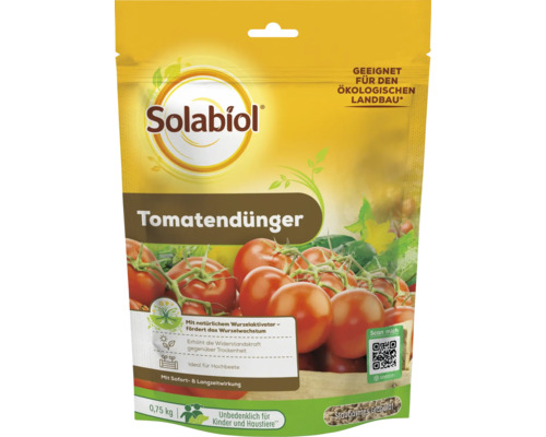 Solabiol Tomatendünger 0,75 Kilogramm organischer Dünger für Tomaten geeignet für ökologischen Landbau