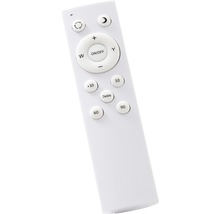 Weiße Fernbedienung für Beleuchtung mit verschiedenen Tasten zur Steuerung von Lichtmodi und Helligkeit.