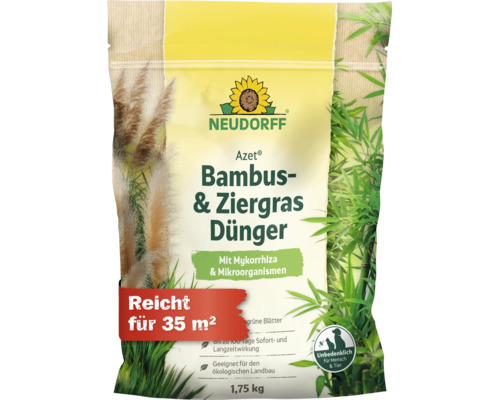 Neudorff Azet Bambus und Ziergras Dünger 1,75 Kilogramm organischer Spezialdünger mit Mykorrhiza und Mikroorganismen für Gartenpflanzen