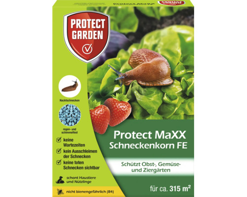 Protect Garden Schneckenkorn FE zur Bekämpfung von Nacktschnecken im Obst- und Gemüsegarten, regenfeste Körner für circa 315 Quadratmeter Fläche.