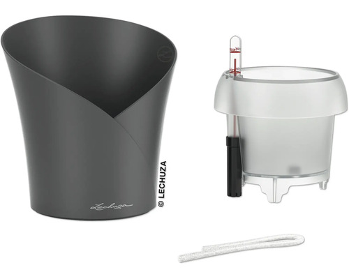 Lechuza Pflanzgefäß mit Bewässerungssystem inklusive Wasserstandsanzeiger und Bewässerungsdocht für Zimmerpflanzen.