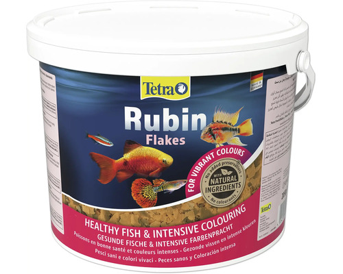 Tetra Rubin Flakes Fischfutter im Eimer zur Förderung der Farbenpracht von Zierfischen